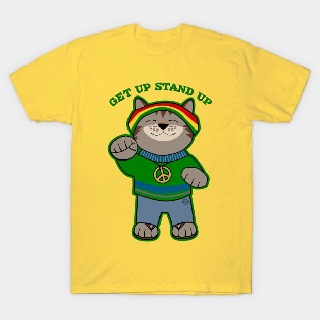 Rasta cat shirt sales